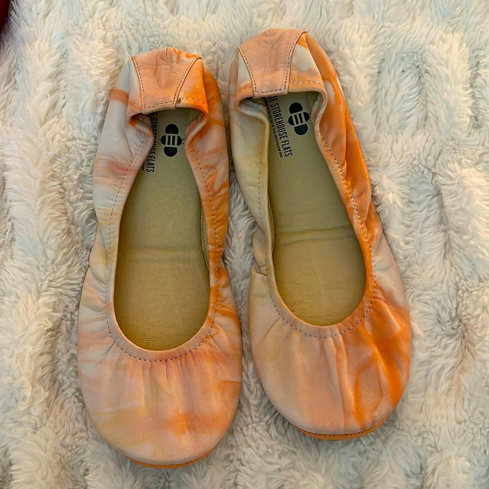Storehouse Flats Orange and White Size 9